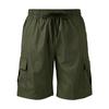 Men's Color Cargo Shorts with Elastic Waist and Drawstring - Multi-Pocket Lightweight Comfortable for Summer Casual