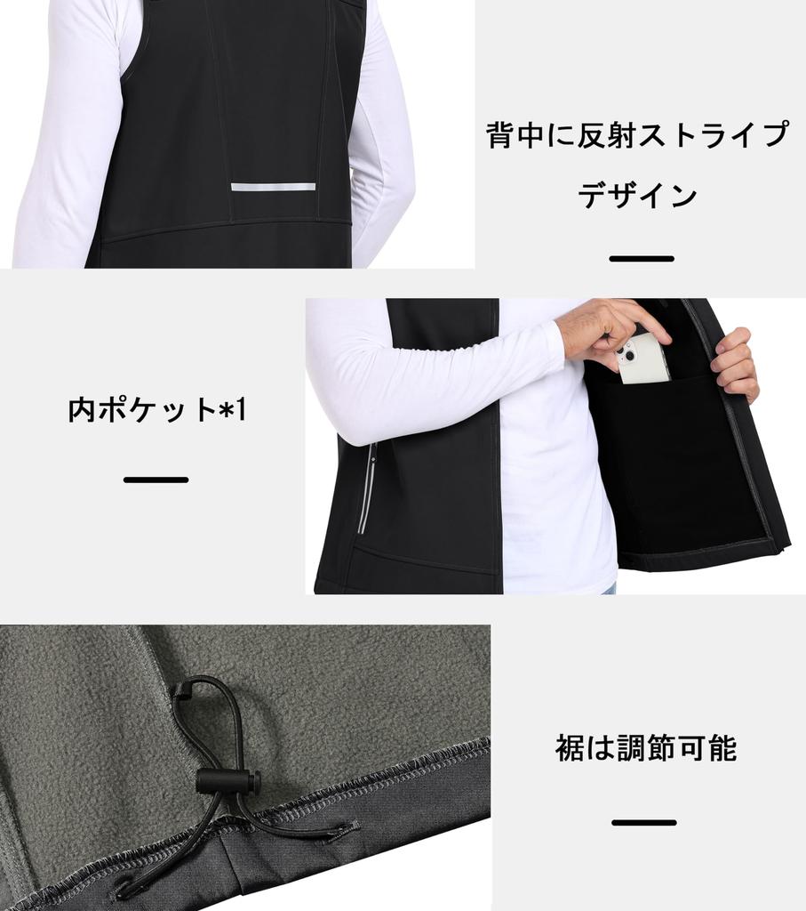 MoFiz Golf Ermeløs Vest for Utendørs Golf Varm og Stilig og Stilig for og Tilgjengelig i Plussstørrelser Herrevest, Fleecefôret Plagg, Vindtett,