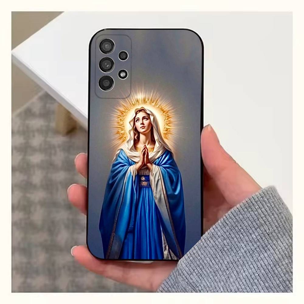Virgin De Guadalupe Case For Samsung S23,S25,S20,S10,S9,S21,S24,S22,Ultra,FE,Plus,Lite,Soft Silicone Black