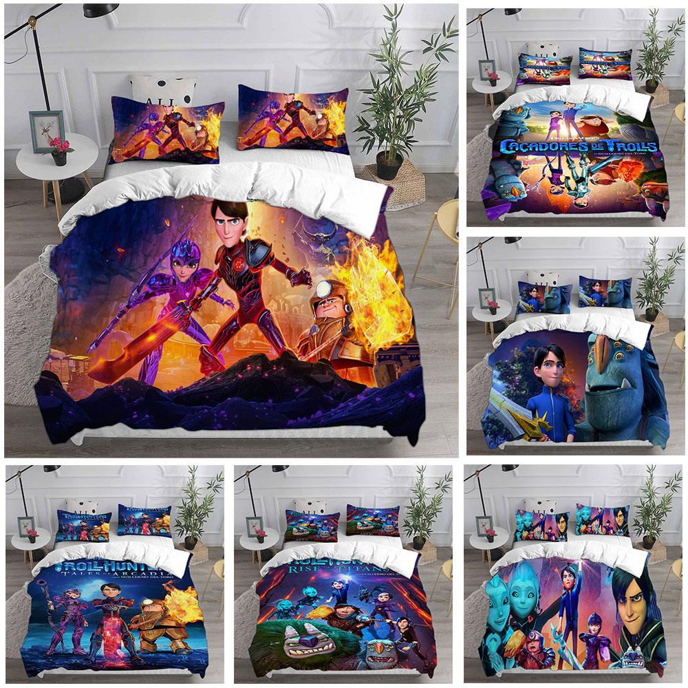 Trollhunters Season 1 (2016) Bedding Sets Bed Cover Comforter Duvet Cover Pillow Case 2-3 Pieces Sets Kids Adult Bedroom Decor