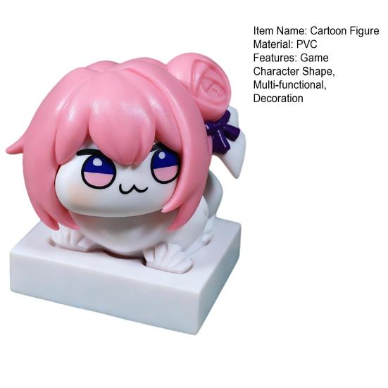 Game Character Figure Seal PVC Cartoon Anime Girl Figurine Stamp Desktop Decoration Game Fans Collectible Gift