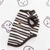 Gilet a Righe Orso Lavorato a Maglia per Cani Primavera ed Estate Abbigliamento Estivo Traspirante Carino a Vento per Gatti a Due Zampe Teddy
