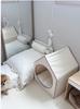 Korean Style House Shaped Pet Bed, Detachable Washable Closed Dog Cat Tent House for Small Medium Pets