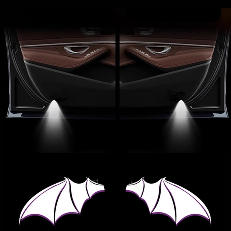 

2Pcs Car Angel Wings Wireless Car Door Welcome Courtesy Shadow Projector Lamp LED HD Logo Light Автомобільні аксесуари