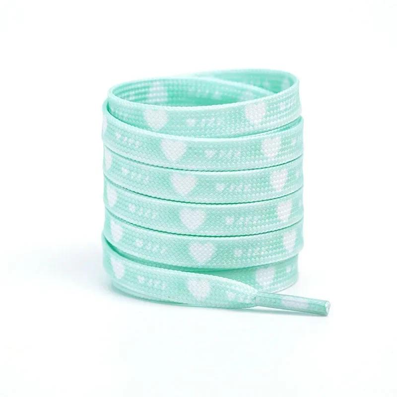 NEW Flat Pink Love Shoelace Personalized Valentine's Day Heart Shoelaces Rope Couples High Canva Sports Shoes Shoe Laces for AF1