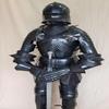 182.88 cm Medieval full Body Armor Suit Combat Knight Full Body Armor With Stand Replica Blacked Steel Gift