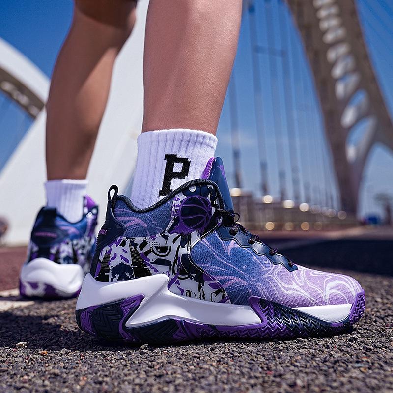 2025 Extra Stora Basketbollskor för Stora Fötter - Trendiga Sneakers för Ungdomstävling & Träning
