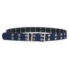 European and American hollow-out punk casual women's belt, fashionable star-shaped air-eye decoration, cloth art denim waistband