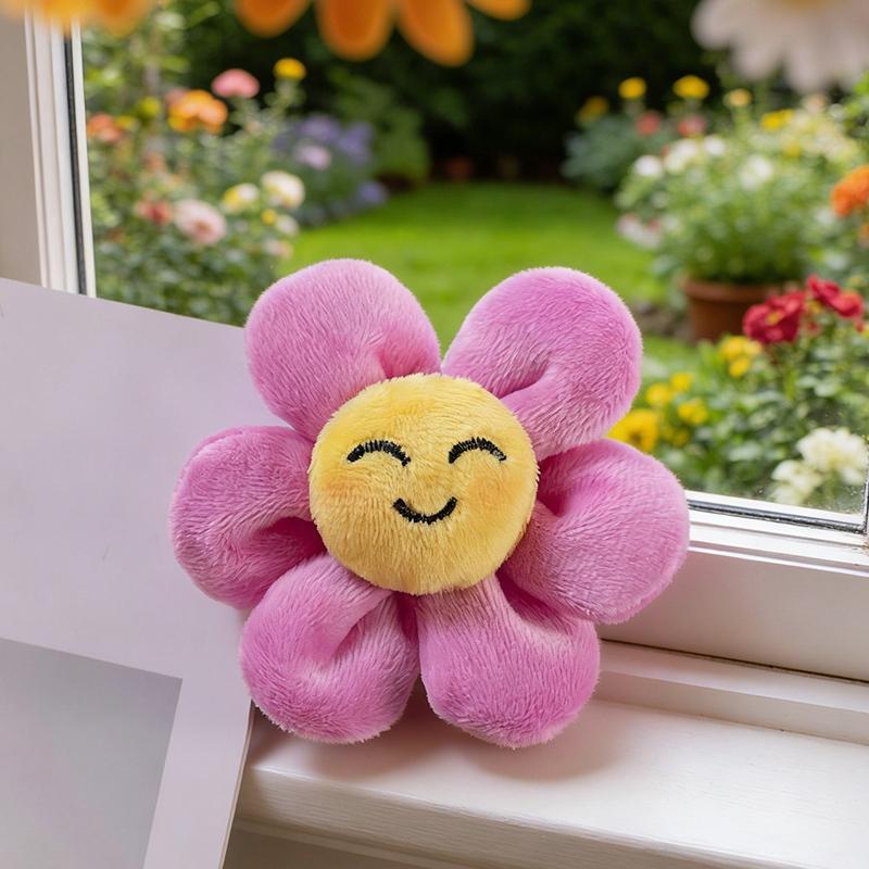 Sunflower Plush Toys 8Cm Sunflower Stuffed Keychain Hairpin Corsage Adorably Girls Accessories Backpack Pendant Birthday Gifts