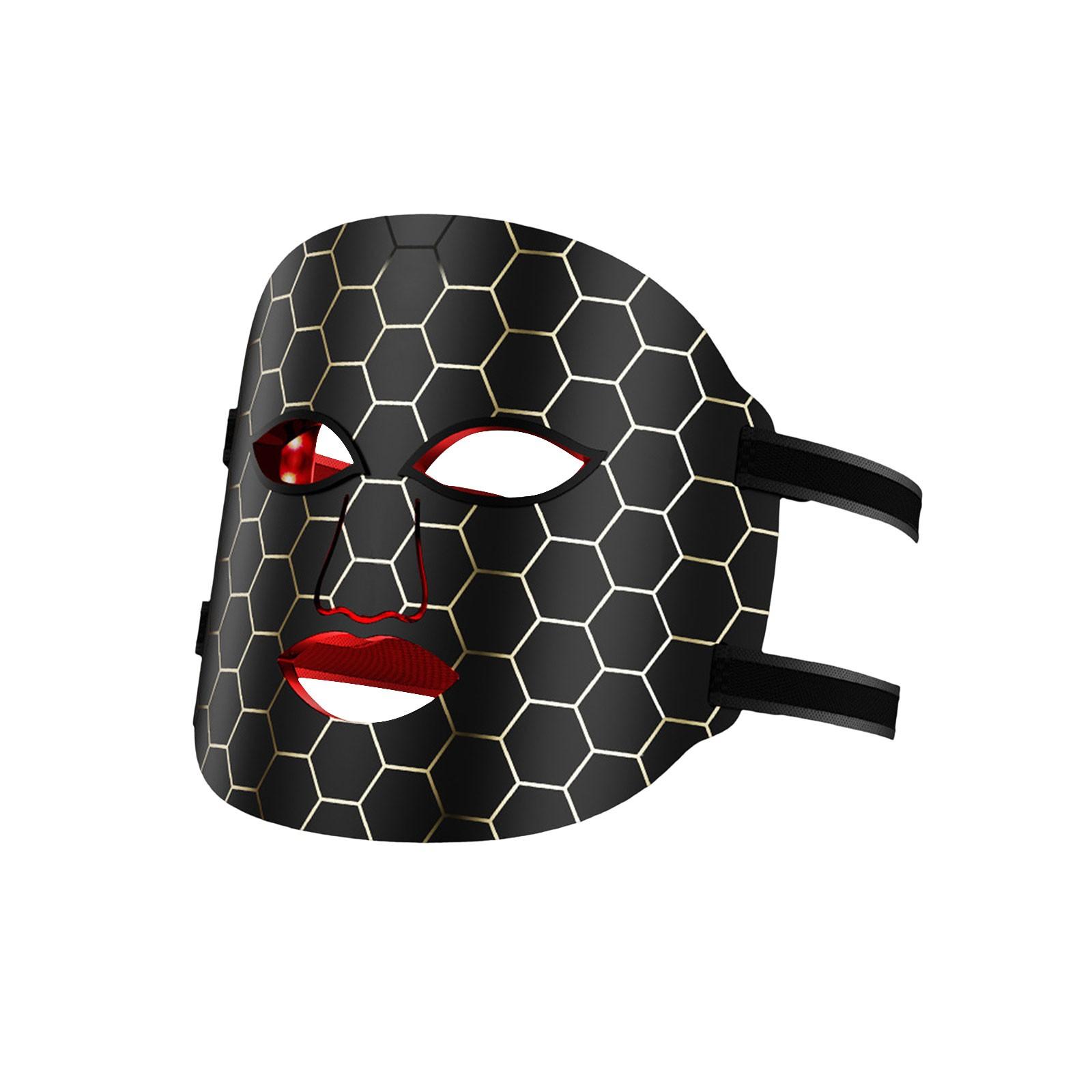 

Светодиодная маска, Красный свет, Маска для ухода за кожей лица, Черный One Size чёрный