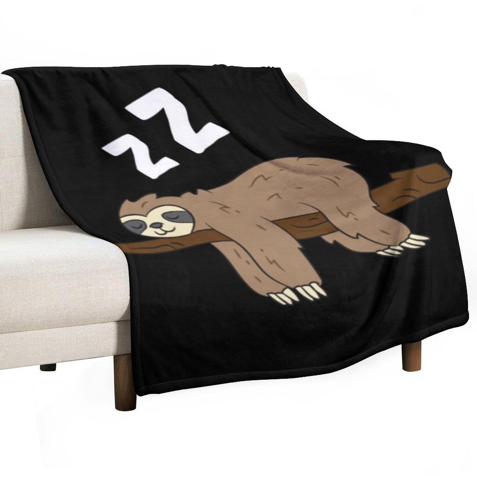 Tired Sloth Pajama Love Sloths Throw Blanket Shaggy warm for winter Retros decorative Blankets 30x40in