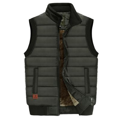 Vesta pro muže Pánská bunda Bez rukávů Vesta Zimní Pánská Fleecová Teplá Vesta Kabáty Muži Stojáček Armádní Zesílené Vesty Oblečení 6xl