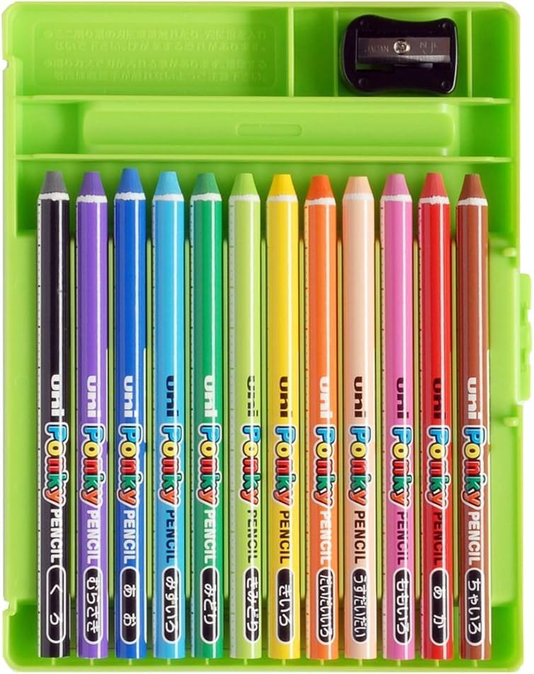 Mitsubishi Pencil Ponky K800PK12CLT Pencil, 12-Color Set,