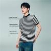 GIORDANO Men's Color-Block Striped Pure Cotton Polo Shirt