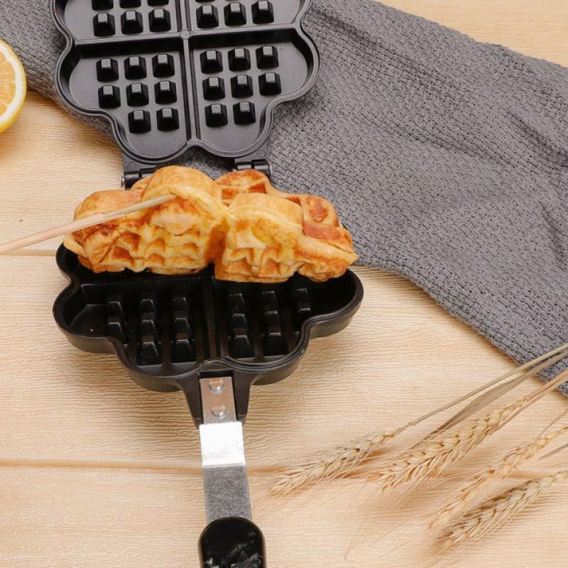 Double-sided Waffle Maker Pan Non-stick Aluminum Griddle Home Kitchen