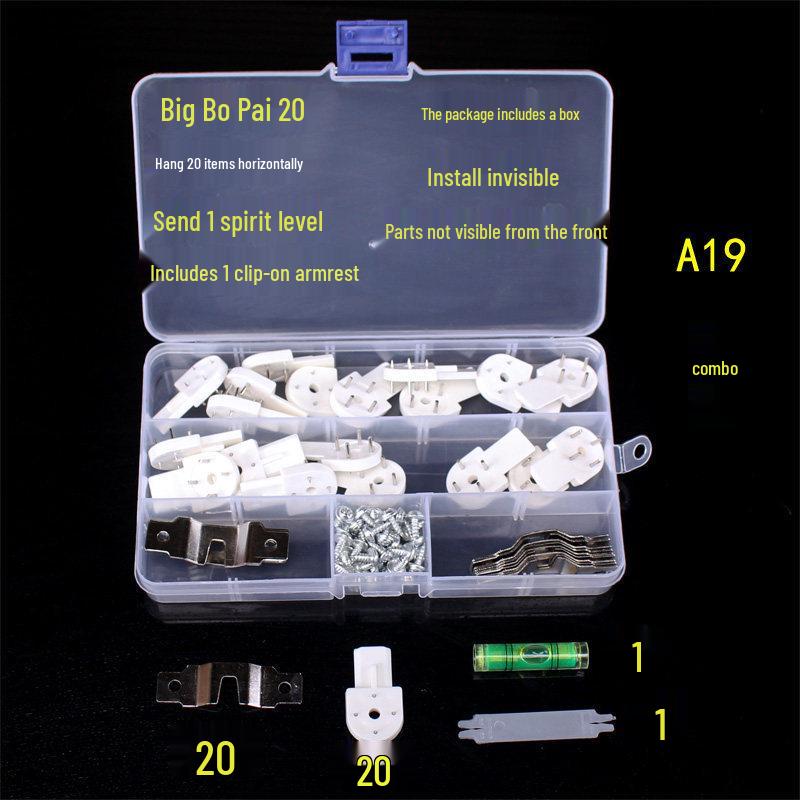 Invisible Seamless Wall Hanging DIY Kit: Hidden Hooks & Nails with Box Packaging