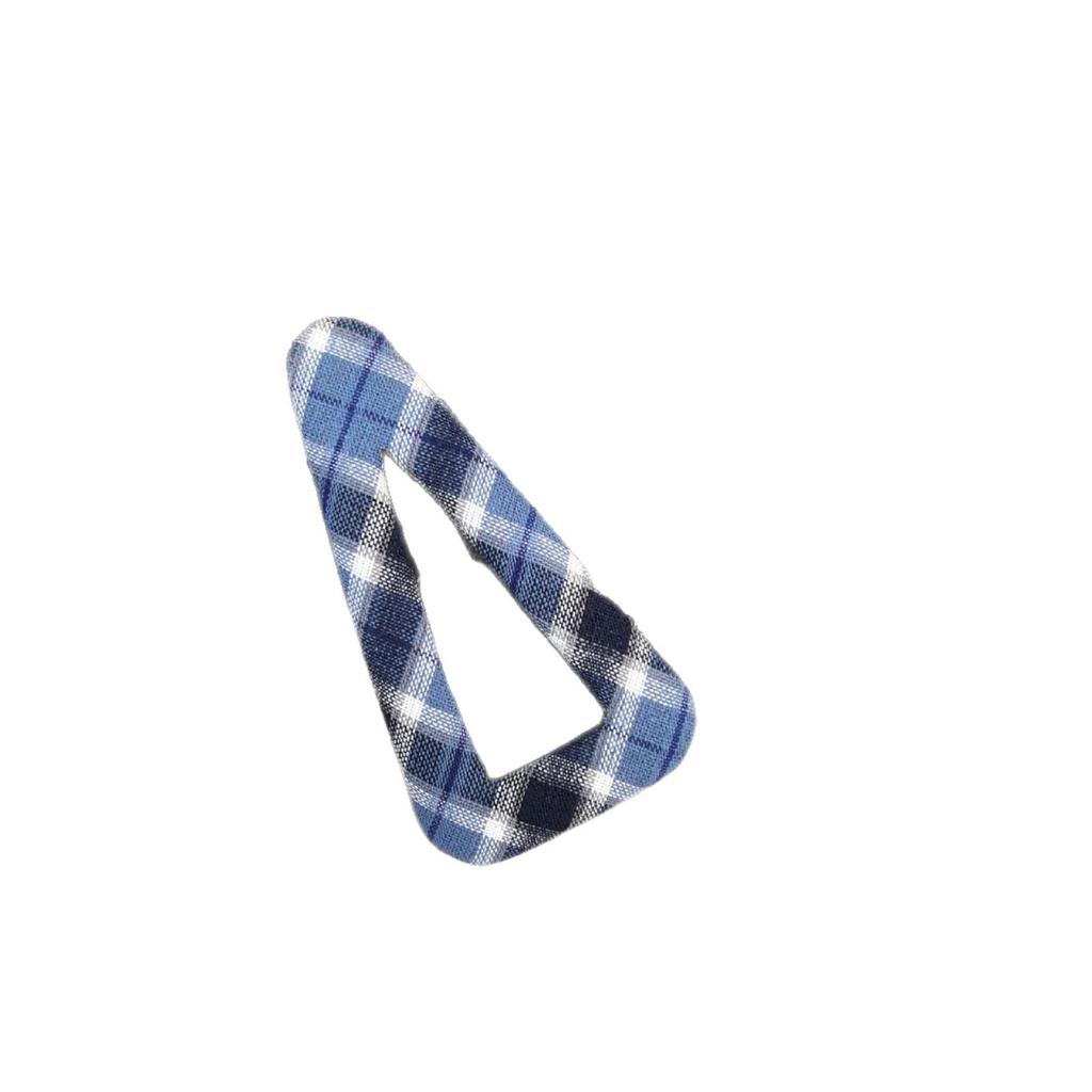 Korean Retro Blue Plaid Fabric Hair Clip for Women - Stylish Bangs & BB Side Clip for Flyaways