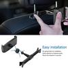 Adjustable Phone Tablet Stand Car Rear Seat Holder Vehicle Headrest Bracket Universal Mount Compatible for Apple iPhone iPad