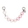 Stylish Heart Double Bead Chain Keychain With Sturdy Alloy Acrylic Designs for Women Fashion Accessories Gift Ideas