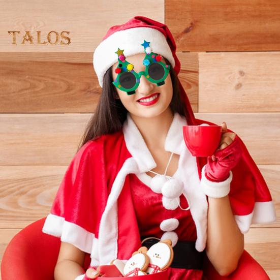 Weihnachtsbaum-Brille, künstlerische Clown-Brille, Weihnachtsfeier, Cosplay-Kostüm-Zubehör, Anzieh-Brille, Requisite