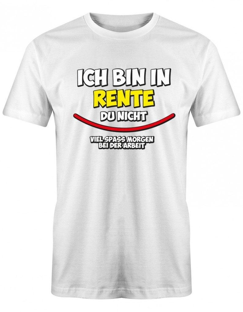 Ich Bin in Rente Du Nicht Rentner TShirt Funny Pattern Print Tees Summer Fashion Casual Comfortable Soft Shortsleev Top S
