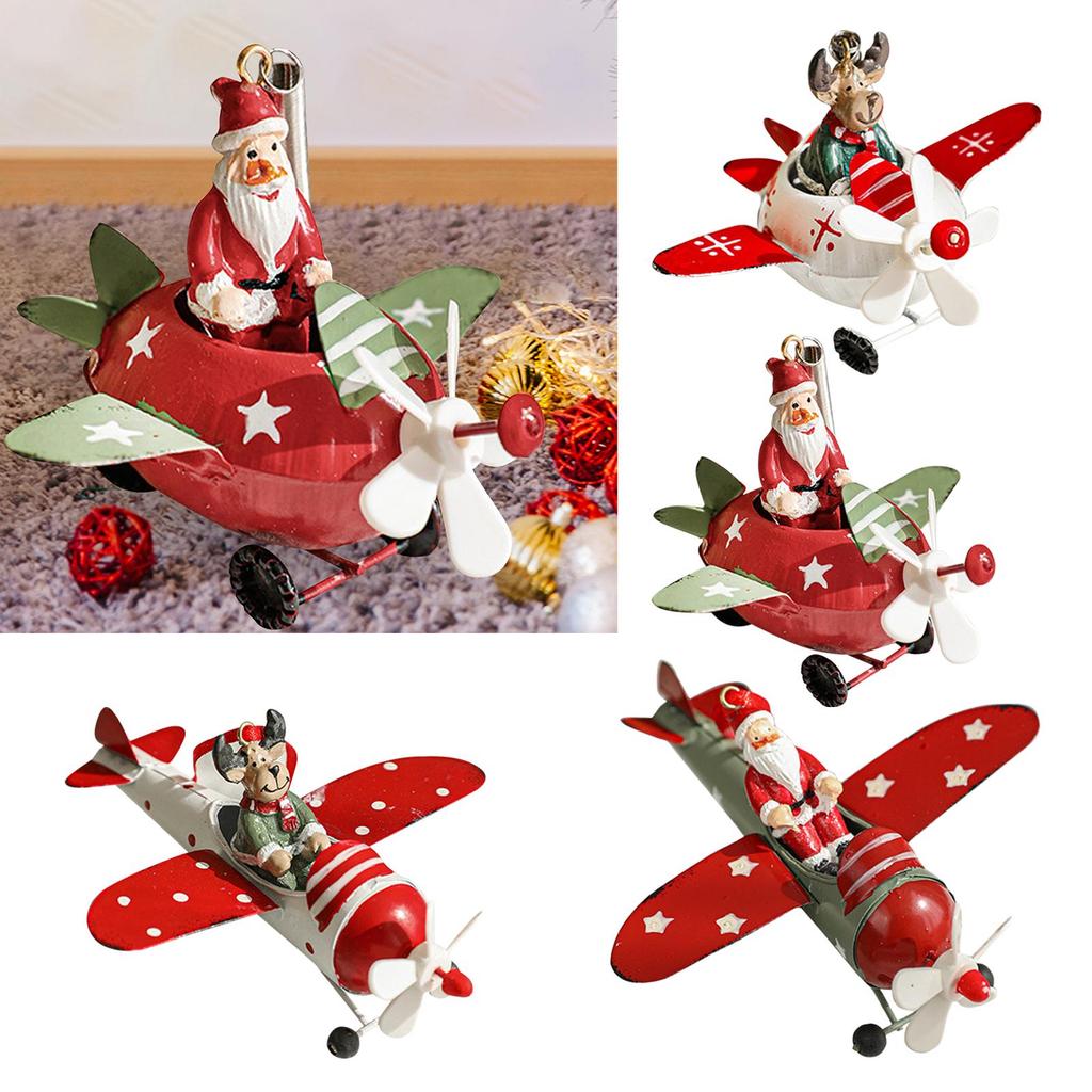 Kerst Vliegtuig Decoratie Kerstboom Decoratie Hangend Vliegtuig Ornament voor Slaapkamer Kantoor Festivals Open Haard Thuis