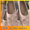Fashion Casual Versatile Shallow Mouth Women's Single Shoes Spring and Summer New Flat Bow Niche Ballet Shoes