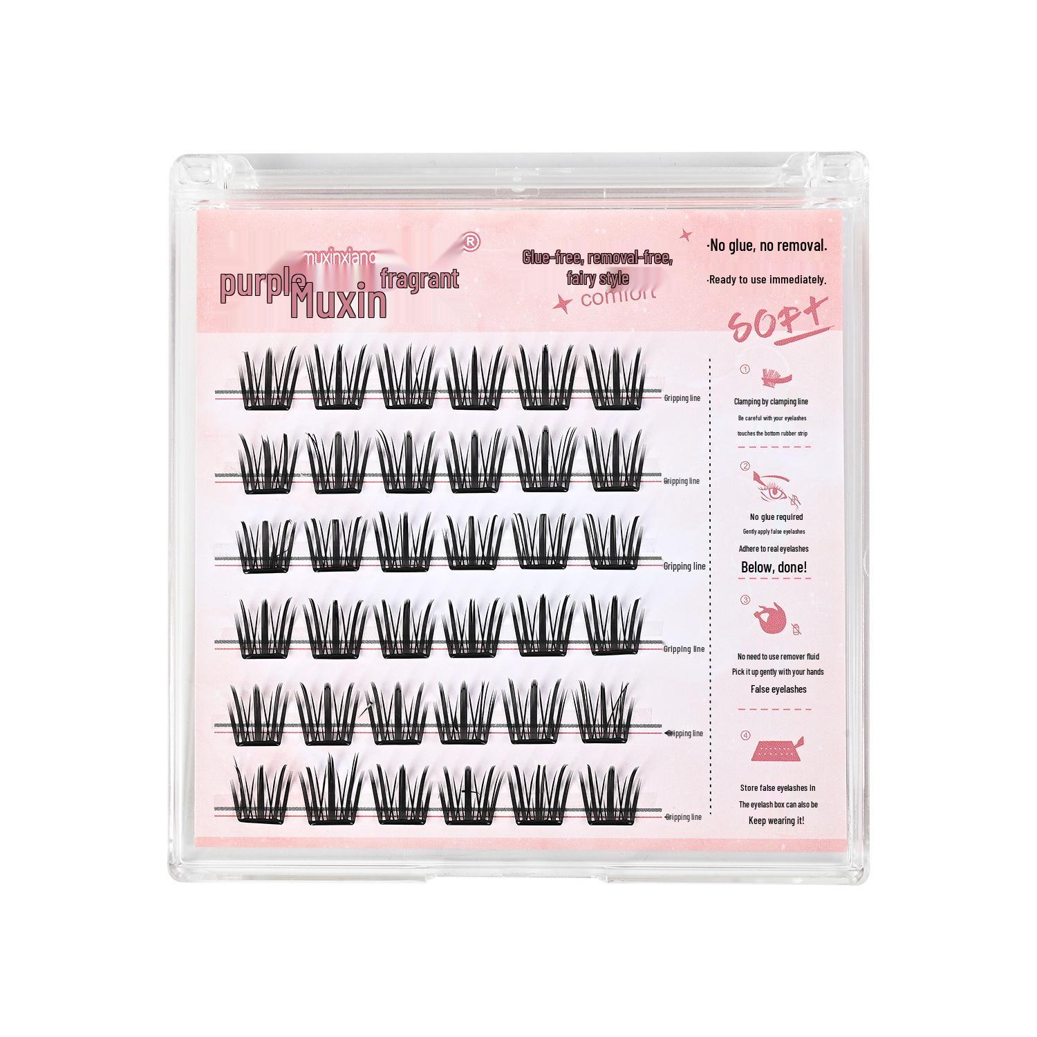 

Segmented Black Strip Eyelashes: No Glue, Easy Wear