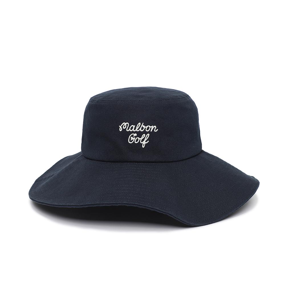 MALBON GOLF Washed Cotton Bucket Hat Navy
