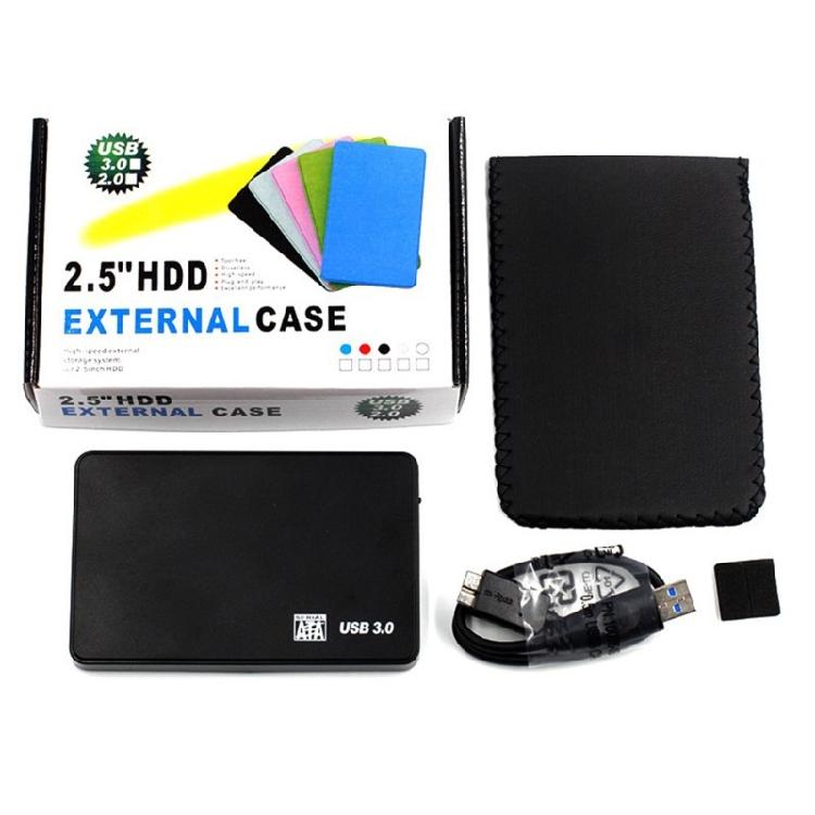 2.5in HDD Case Box Support USB3.0 Sata -Serial Hard Disk Enclosure for 7mm 9.5mm