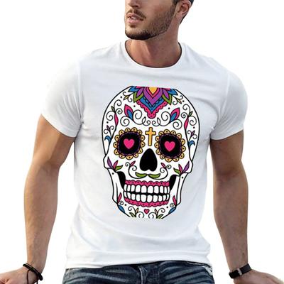 Sugar Skull (10) T-Shirt Man Graphic T Shirt Man T Shirts High Quality Luxury Brand T Shirts Fo