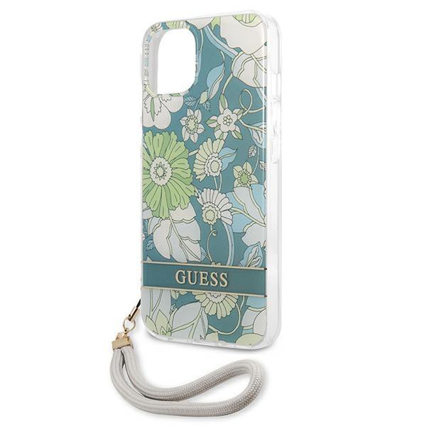 Guess Guhcp13Mhflsn Iphone 13 / 14 / 15 6.1 Zielony/Green Hardcase Flower Strap