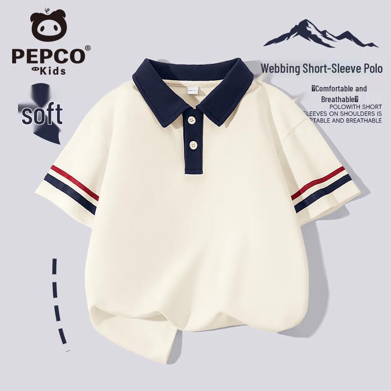 Piggy Banner Kids  Summer Short Sleeve POLO Shirt 130