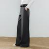 Women's Wool Blend Relaxed Wide-Leg Trousers