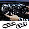 QR5 M5 silver/black ABS four ring emblem car front hood badge luggage compartment rear emblem sticker suitable for TTA3 A4 A5 A6 A