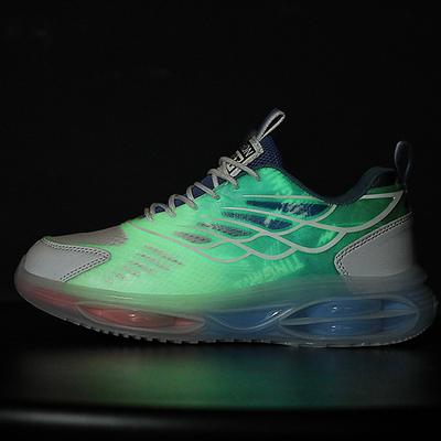 Leuchtende modische Herrenschuhe Mesh Paar Stil Sport- und Freizeit Laufschuhe Herren- und Jugend Papa Schuhe