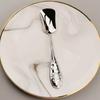 4Pcs Stainless Steel Ice Cream Spoons Retro Square Head Dessert Coffee Shovel Sorbet Yogurt Cake Jelly Serving Utensil Set Kitchen Gadget