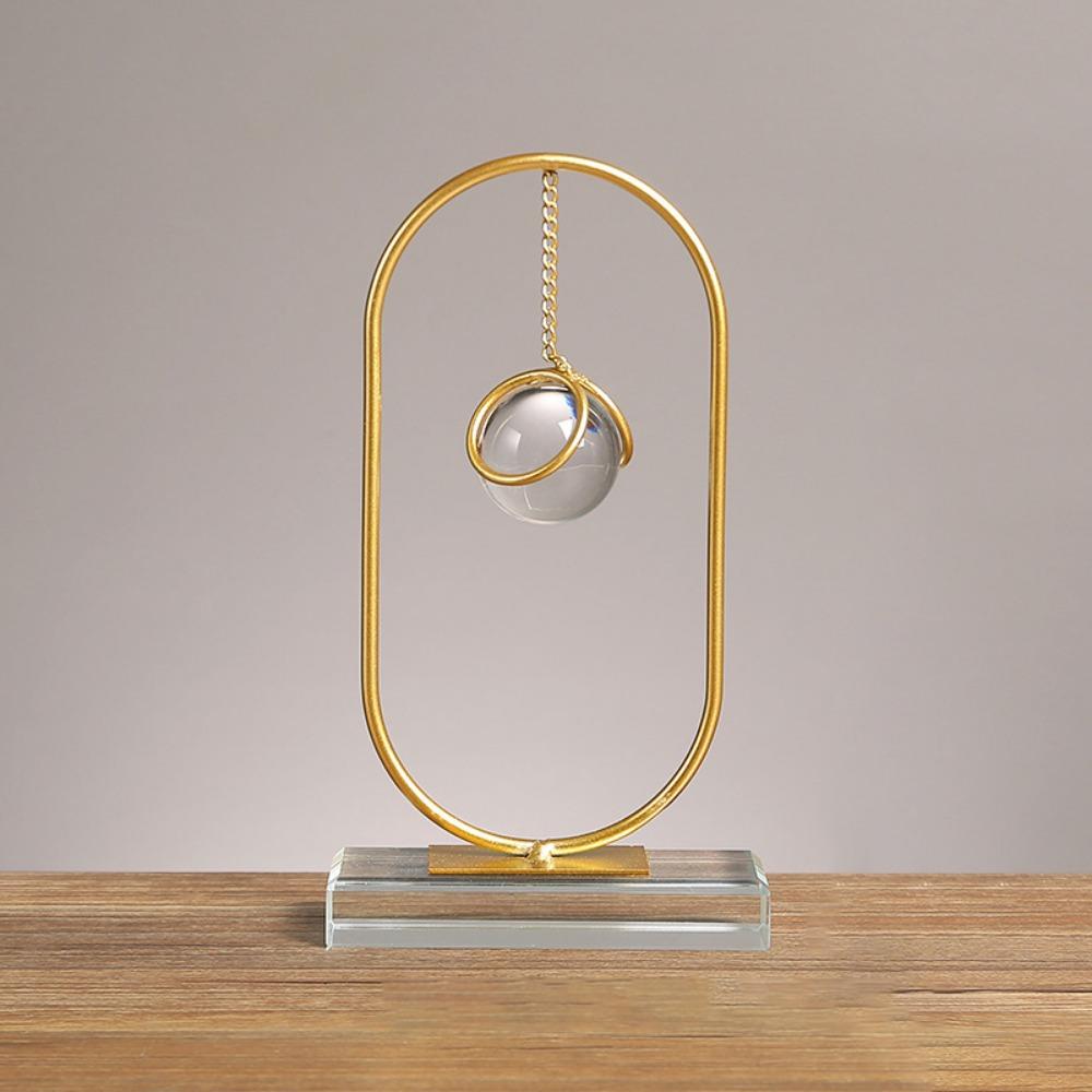 

With Bracket Crystal Ball Sculpture Abstract Desktop Decor Stand Desk Accessories Style 5