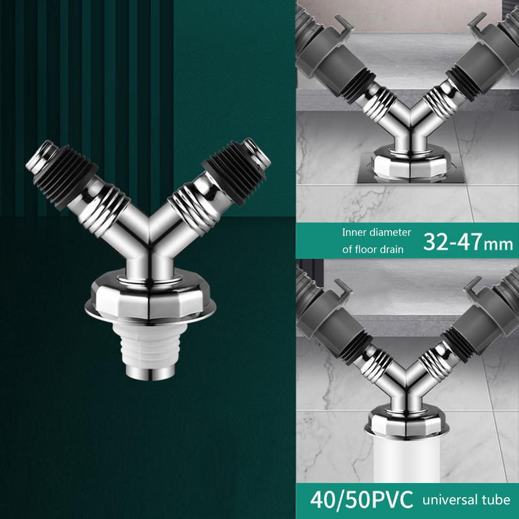 Washing Machine Drain Hose Connector Drain Pipe Adapter ABS Drain Joint for Leak Frees Performances & Easy Installation