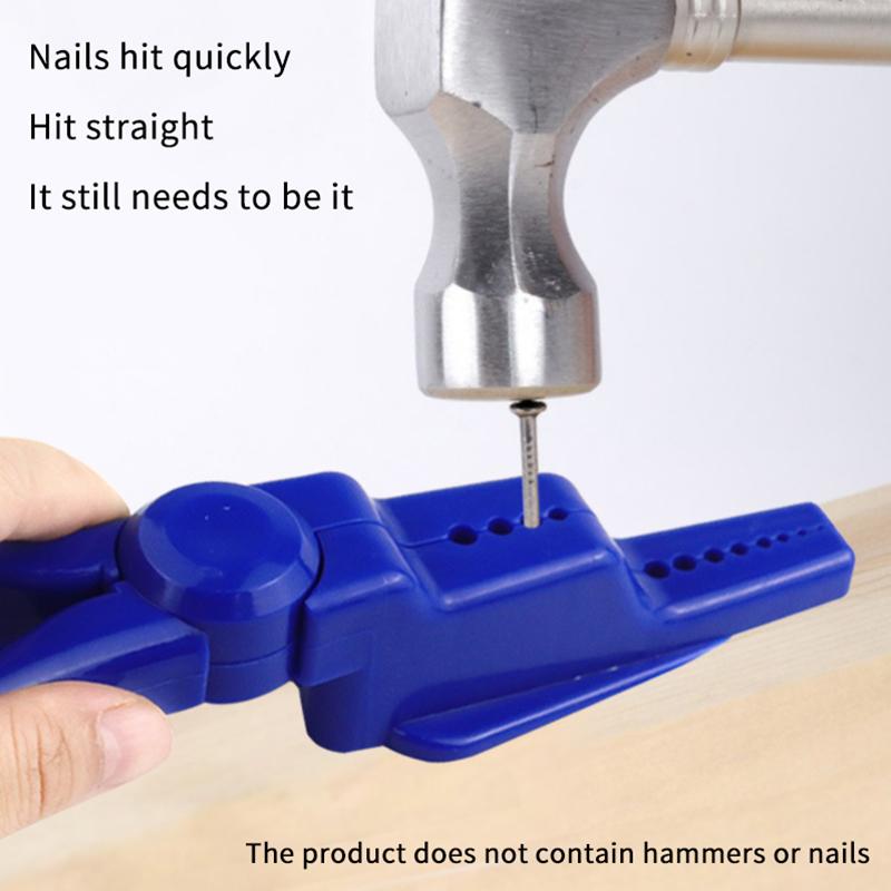 Portable Nail Fixer Tool Nail Holder Pliers Safety Hammer Nail Clip Anti Slip Handle Nail Plier For Woodworking DIY Repair Tools