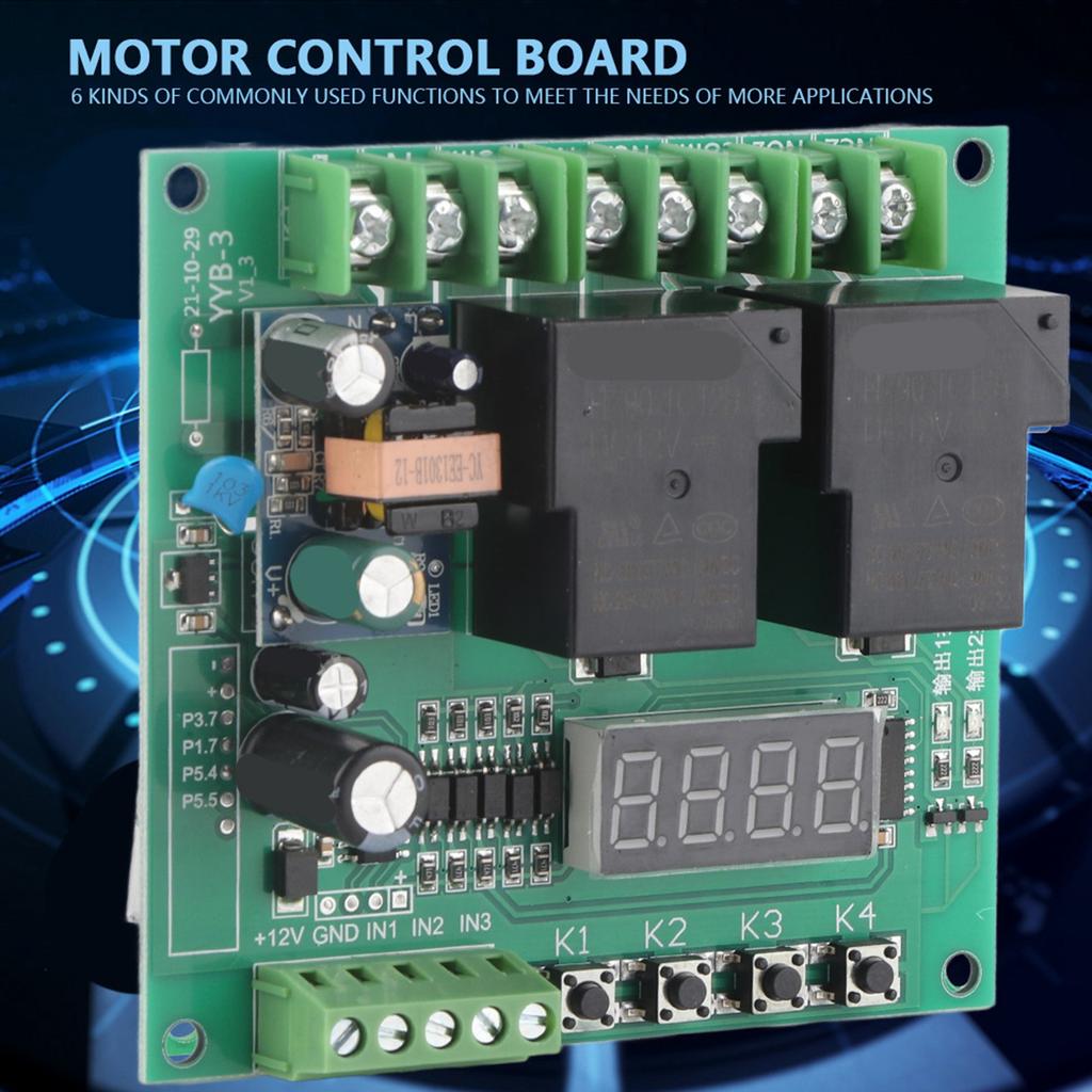 220V Motor Forward  Reverse Control Board Two Relay Delay Timing Cycle Module
