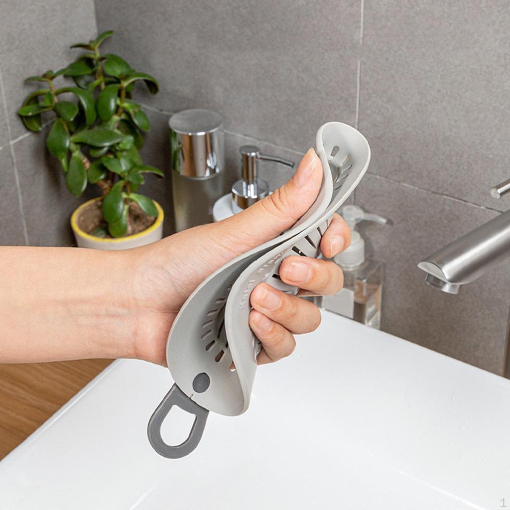 Bathtub Drain Hair Stopper Reusable Round Portable Easy To Clean Kitchen Sink Cover