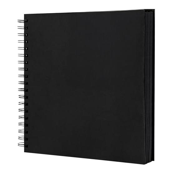 

8/10-дюймовий альбом для записів, фотоальбом, 80 сторінок, спіраль у твердій обкладинці своїми руками, весілля, подорожі, дитяче свято, сімейний ювілей, книжка з малюнками 20cm чорний