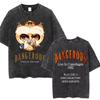 Der König des Pop Michael Jackson Vintage Washed T-Shirts Herren Damen Lässig Retro Baumwoll-T-Shirt Männlich Gothic Rock Übergroßes T-Shirt