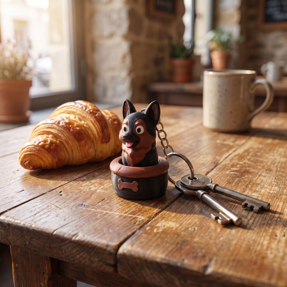 3D Printed Clicker Toy Keychain Clicking Sound Fidget Toy Dog Key Pendant Bag Backpack Charms