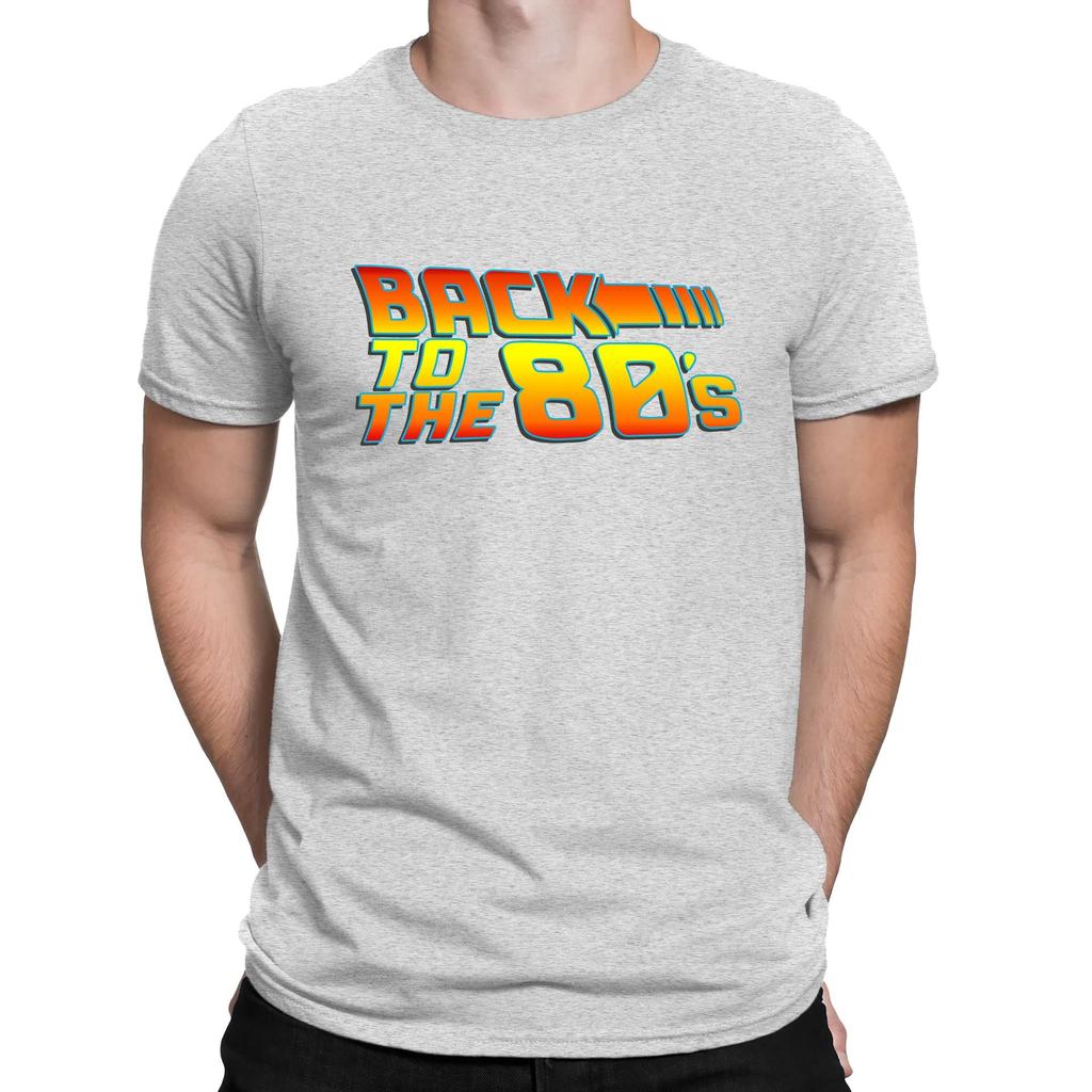 Vintage Herren Back to The 80's Lustiges Retro T-Shirt Tee Damen Übergroß Locker Streetwear Sommer Neuheit Oberteil Kurzarm