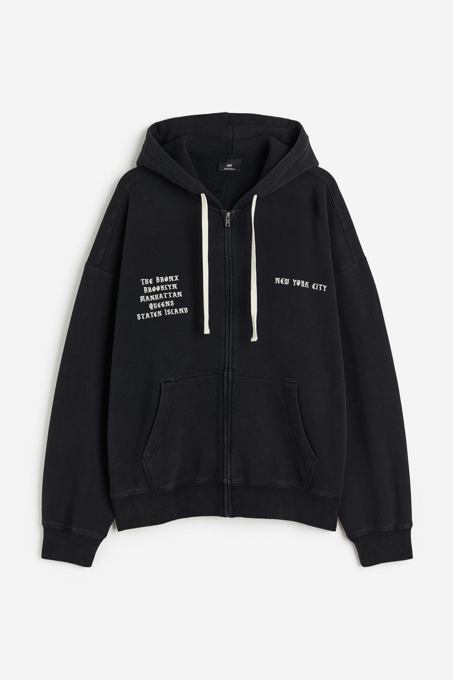 

Oversized Fit Zip-through hoodie