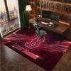 Boston Red Sox Personalisierter Kristall-Samt-Teppich, Benutzerdefinierter Name Text Weicher Anti-Rutsch-Teppich für Wohnzimmer Schlafzimmer