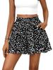 Women's Flowy High Waist Wide Leg Ruffle Midi Skirt for Spring/Summer Beach Vacation