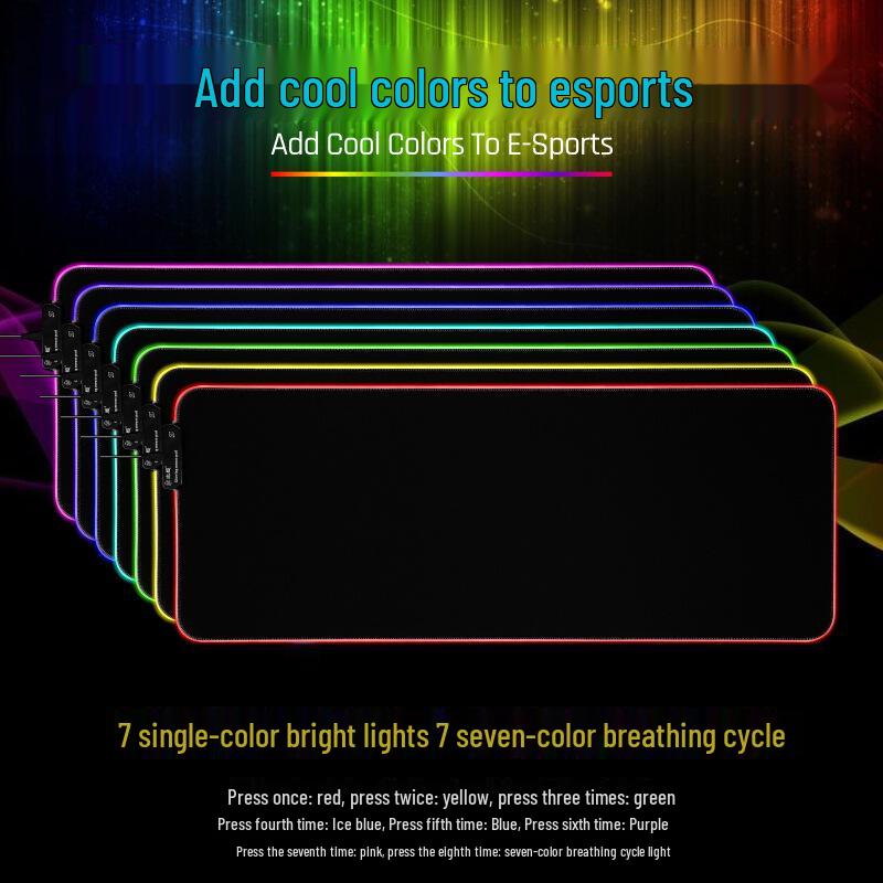 RGB LED Gaming Mouse Pad - Luminous Esports Office Accessory